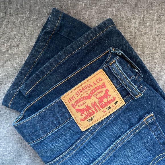 Levi’s 514 Straight Leg Jeans, Dark Wash, Men’s 33 x 30 - Picture 7 of 7